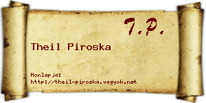 Theil Piroska névjegykártya